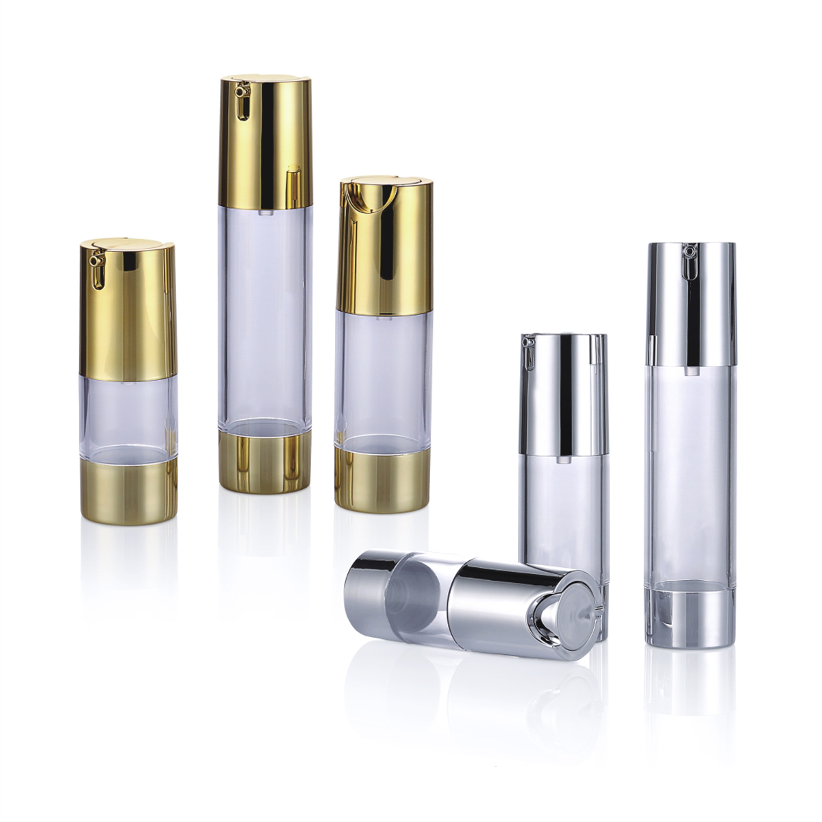 15ml 30ml 50ml nhôm phổ biến U-Type Lotion Chai Vật chất trong suốt