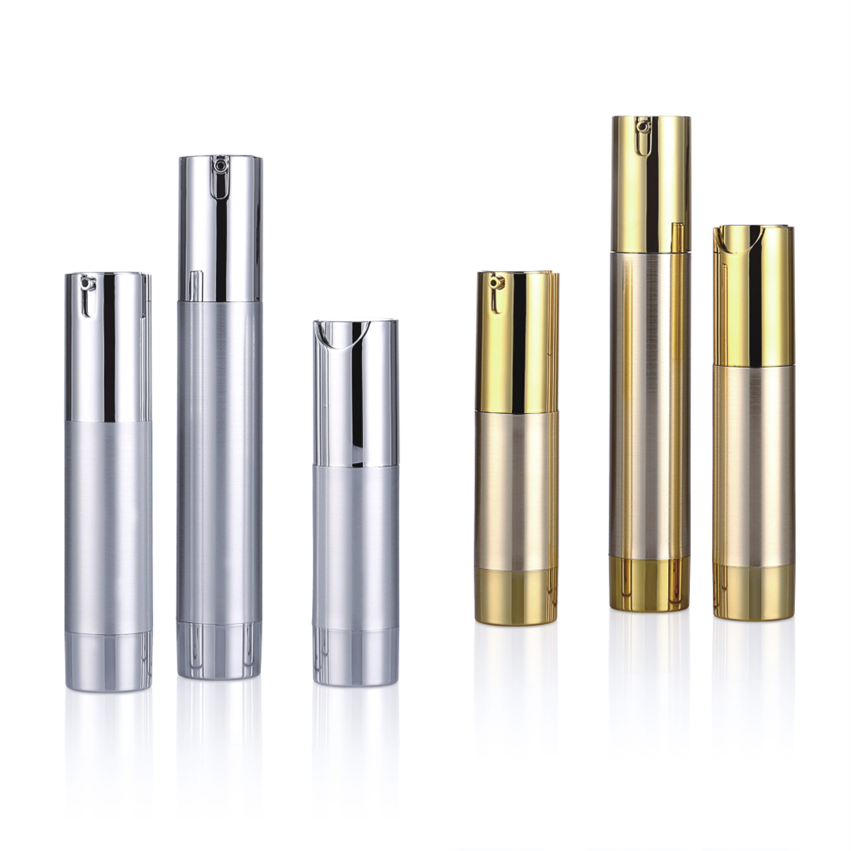 15ml 20ml 30ml Chai kem không khí hình chữ U tùy chỉnh Chăm sóc da sang trọng Bạc Bạc không khí Chai L06