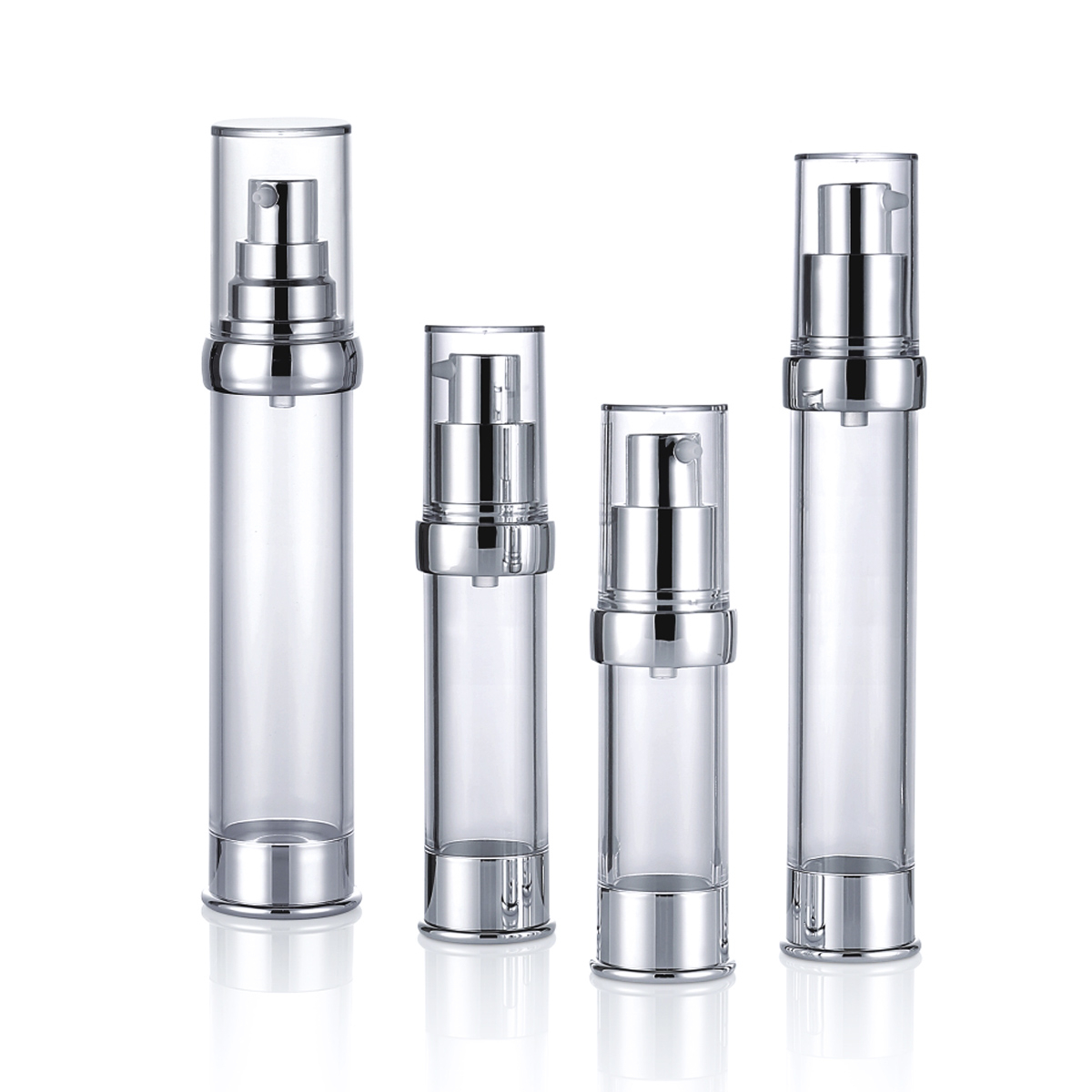 15ml 20ml 30ml 50ml đa kích thước bạc trong suốt đầu bơm đầu tiên tinh chất Lotion Lotion Bơm không khí L08