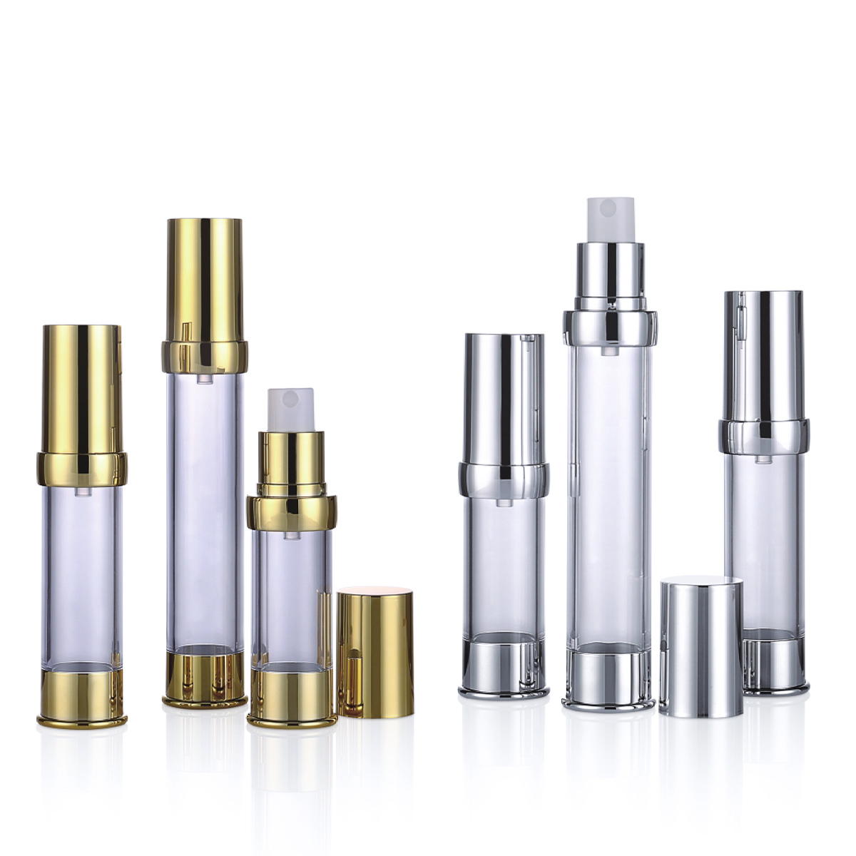 15ml 20ml 30ml 50ml Mini Vàng sáng bóng/Bạc không khí không khí bình xịt Lotion Chai L08