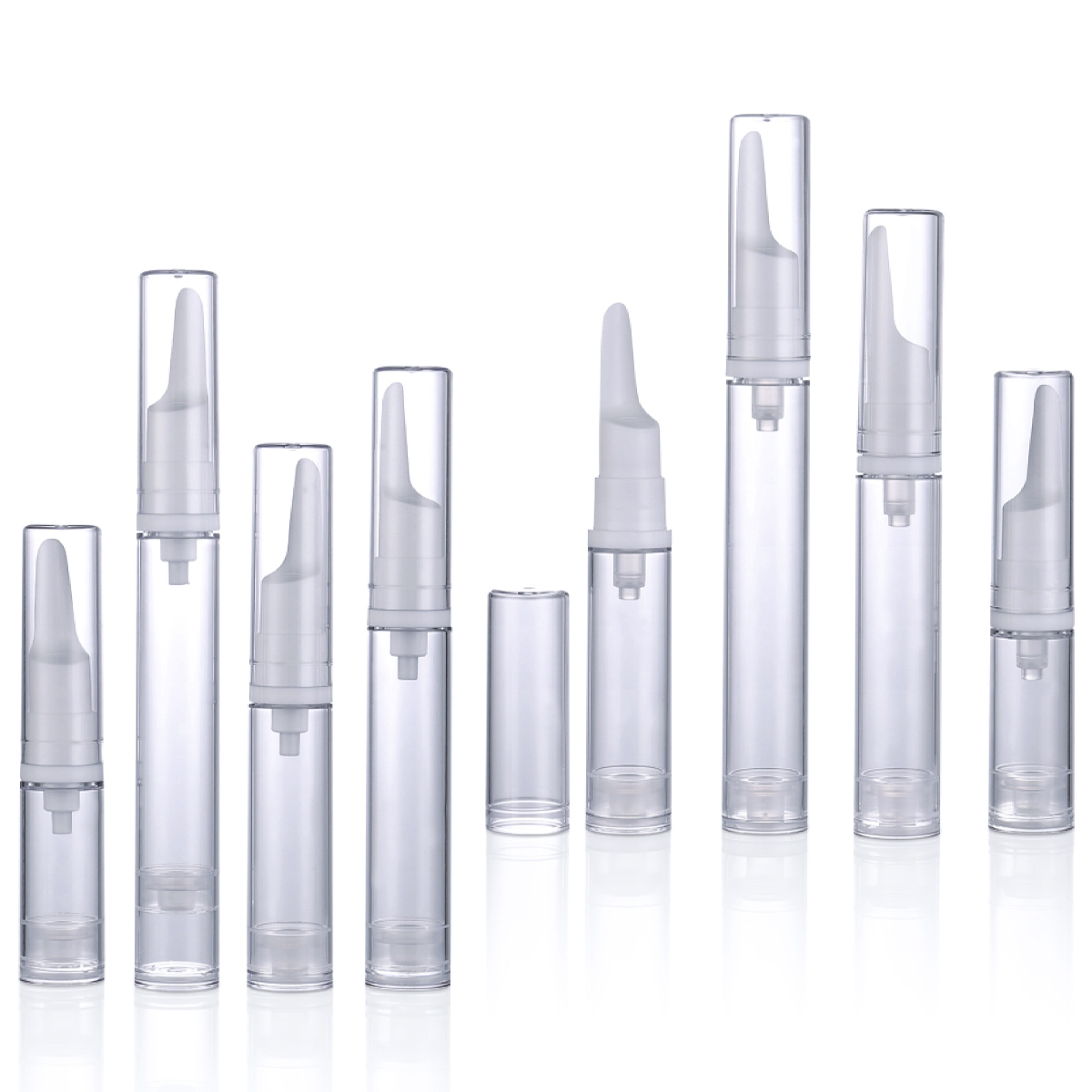 5ml 10ml 12ml 15ml xi lanh màu trắng/trong suốt ống không khí ống nước hoa mỹ vụ kem dưỡng da không khí Y01