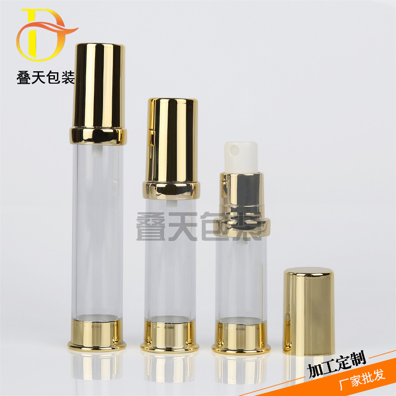 5 10 15ml Chai nước hoa mỹ phẩm, trong suốt vàng, loại báo chí, chai tách, chai chân không di động mờ